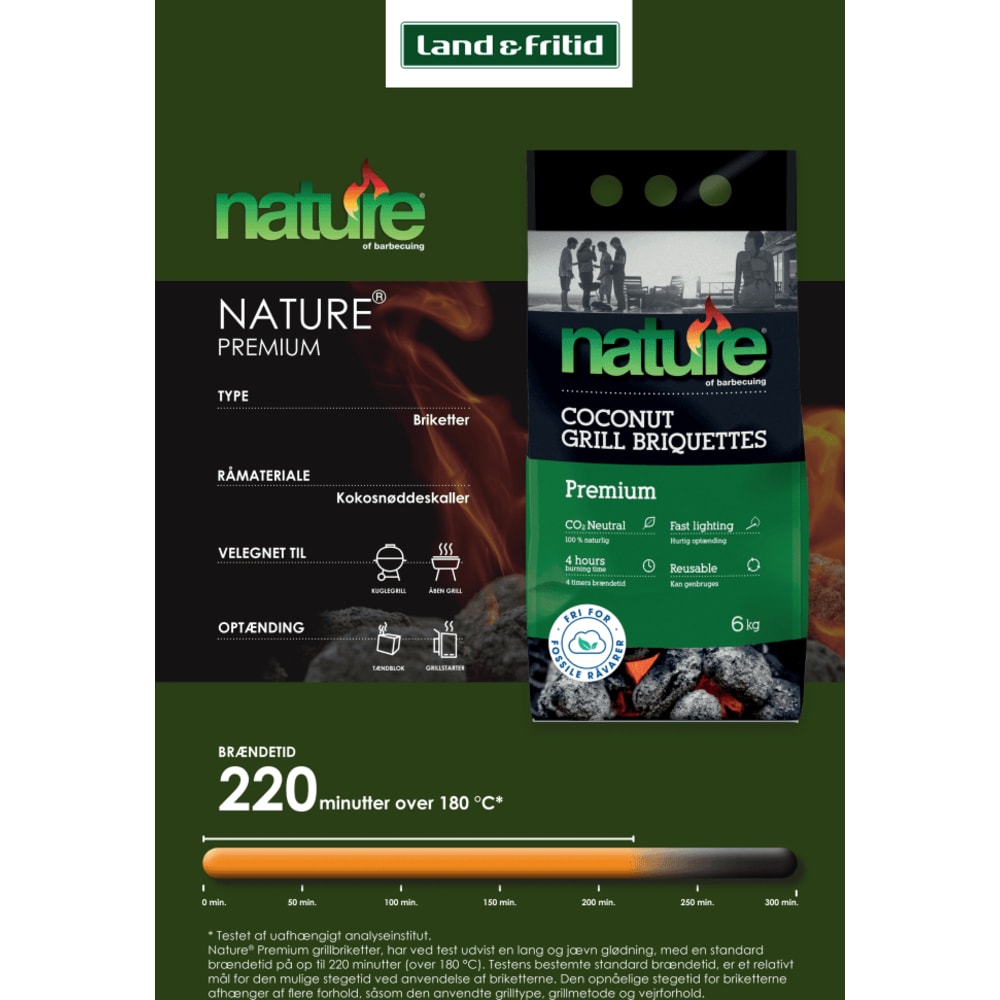 Grillbriketter Nature Premium 6 kg