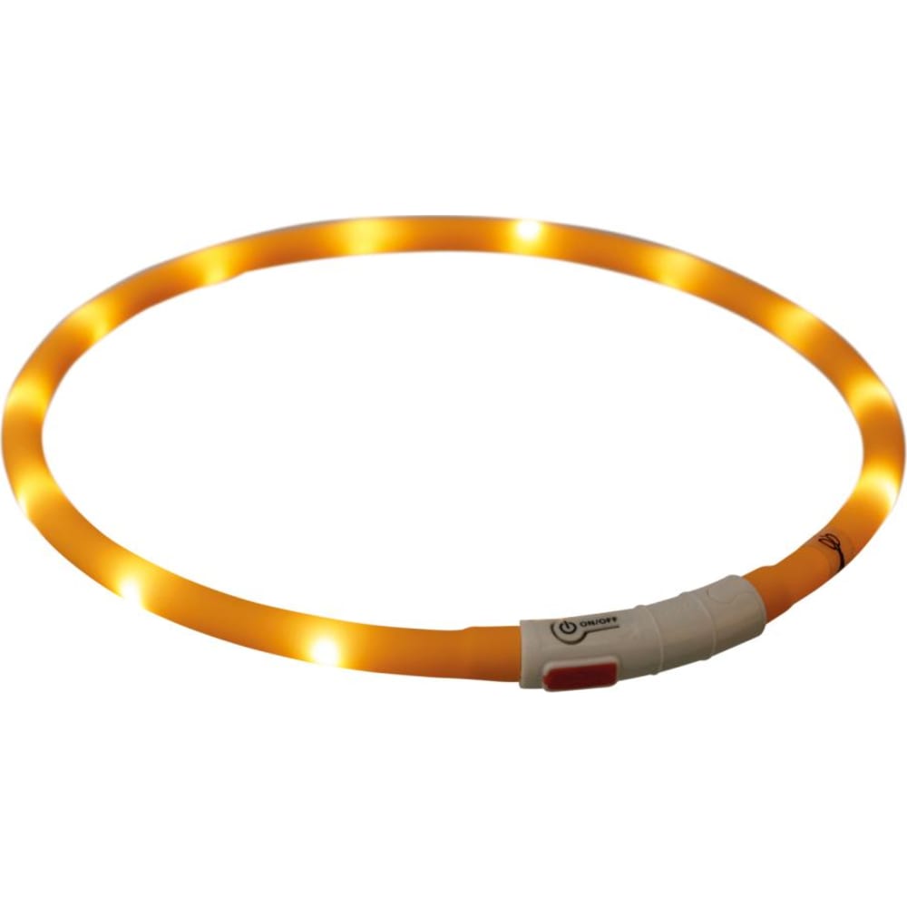 Trixie USB Flash lysring Orange70cm 10mm / 1773998