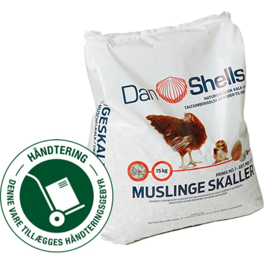 Muslingeskaller grov 15 kg.