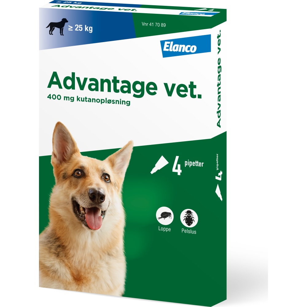 Advantage t/hund 4x4 ml 25-40 kg / 280948