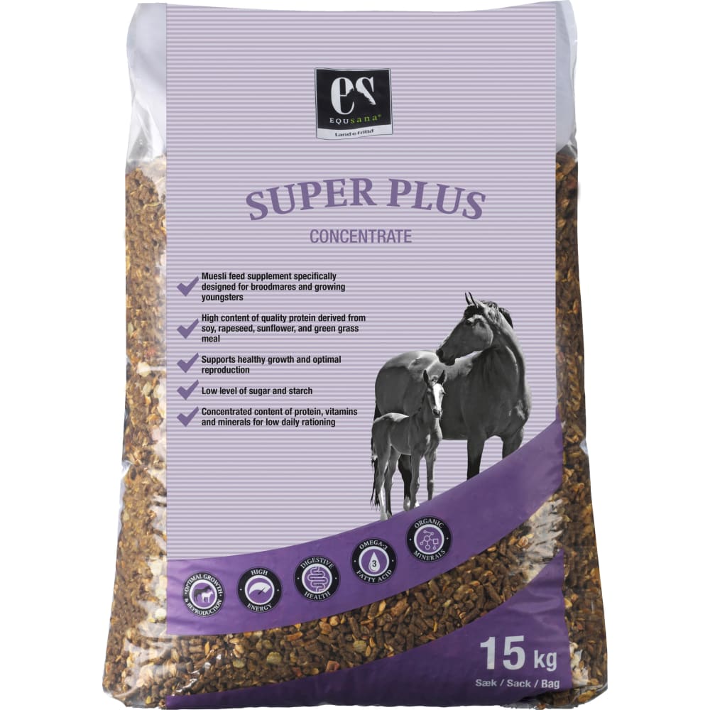 Equsana Tilskudsfoder Super Plus 15 kg sæk