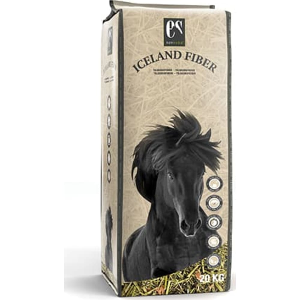 Equsana Iceland Fiber - Lucernebaseret tilskudsfoder specielt optimeret til den islandske hest og dækker behovet for vitaminer/mineraler ved kun 750 g/dag.