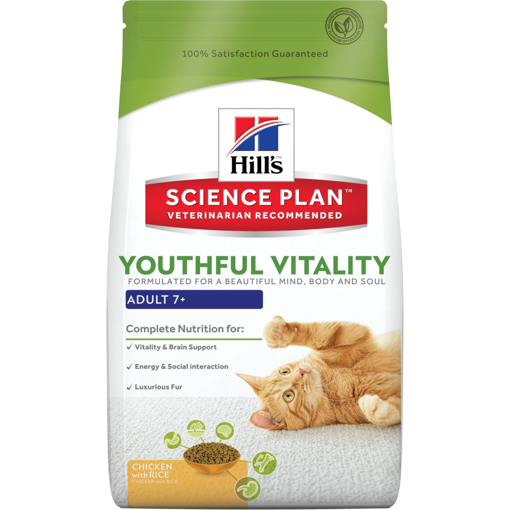 HILL'S PLAN Senior Vitality Voksen 7+ kattefoder med kylling og ris 1,5 kg