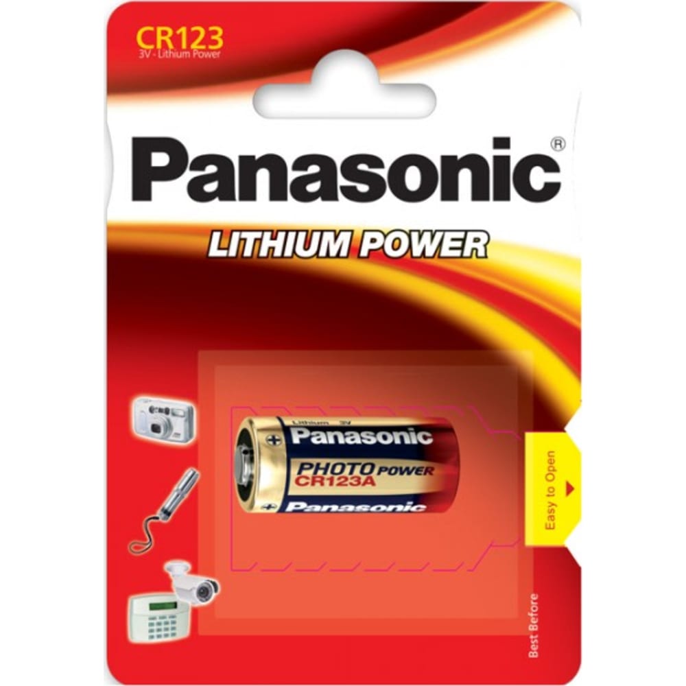Panasonic CR123 Lithium batteri, 3V 
