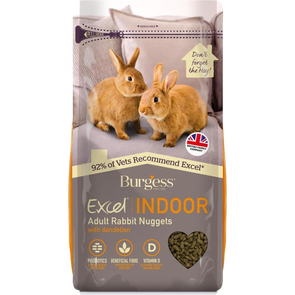Burgess kanin indoor, nuggets 1,5 kg