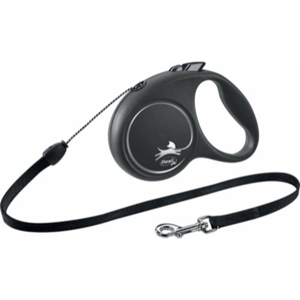 FLEXI Black Design snor 5 m sort