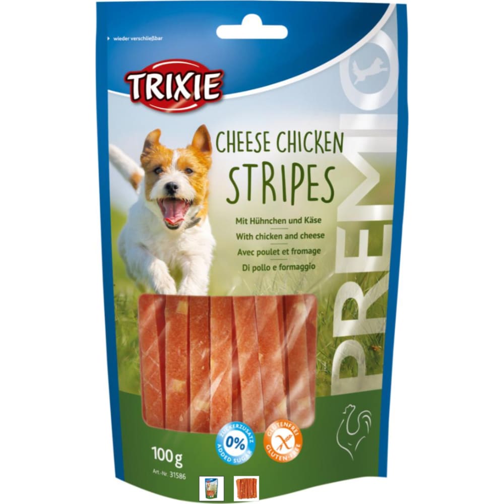 Premio Chicken Cheese Stripes, 100 g