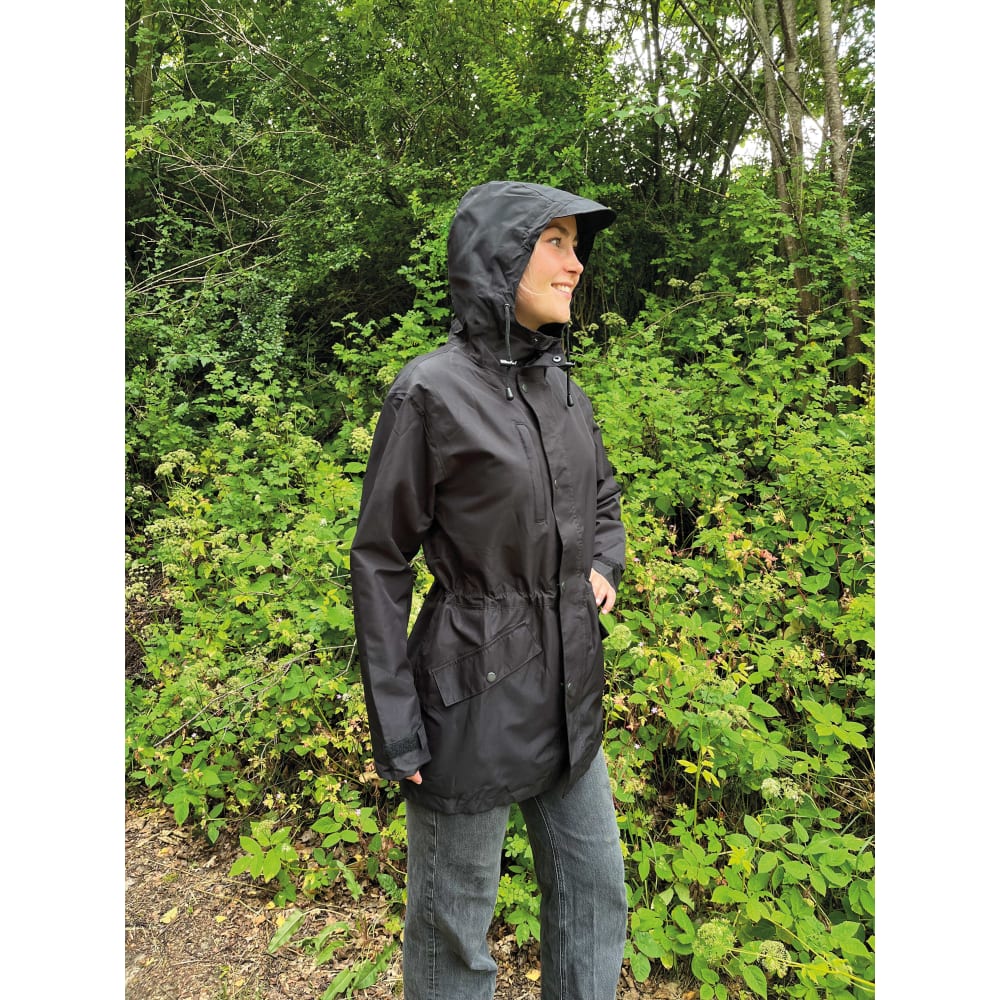 Regnjakke, kvinde, sort