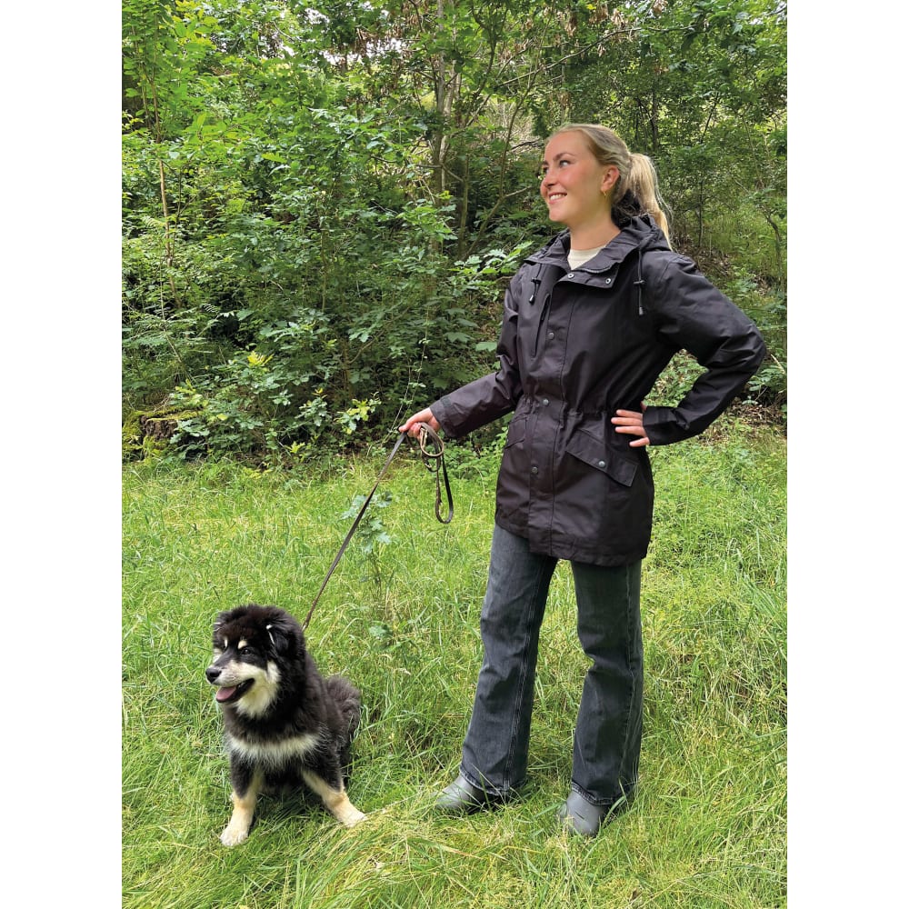 Regnjakke, kvinde, sort