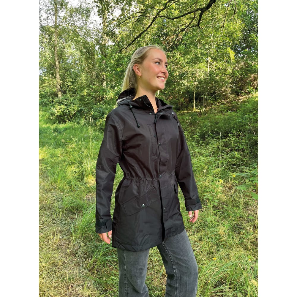 Regnjakke, kvinde, sort