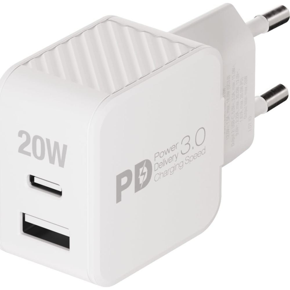 Dual-vægoplader PD USB-C & -A 30W
