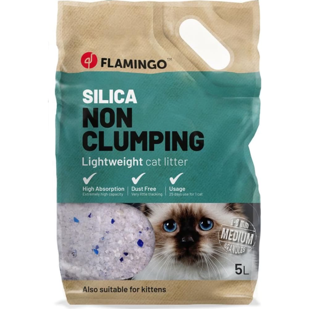 Kattegrus Silicia 5L, medium grus