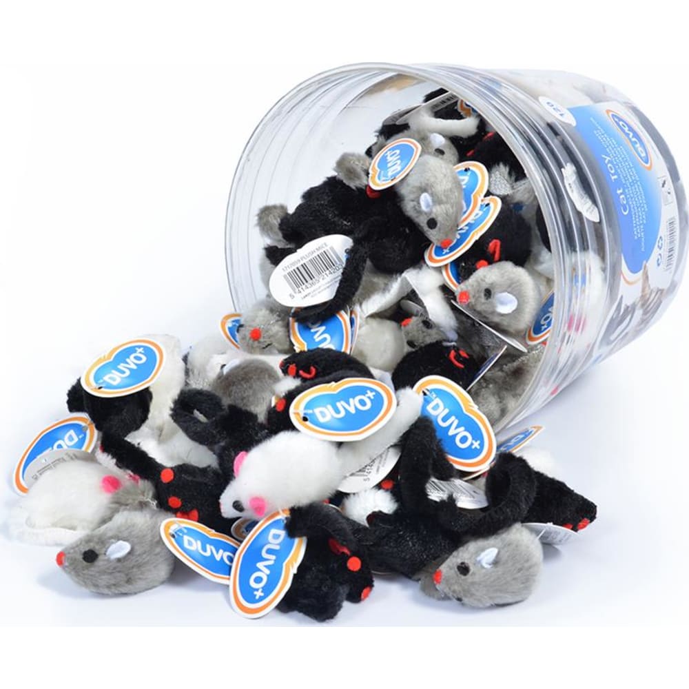 Kattelegetøj, plys mus, á 120 stk