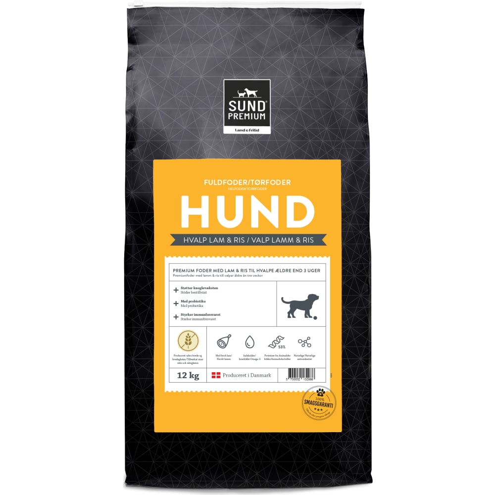 Hvalp med lam og ris 12 kg, Sund Premium
