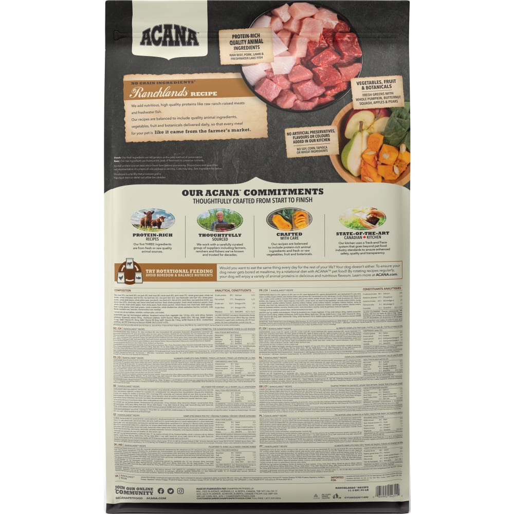ACANA Dog Highest Protein Ranch. 11,4 kg