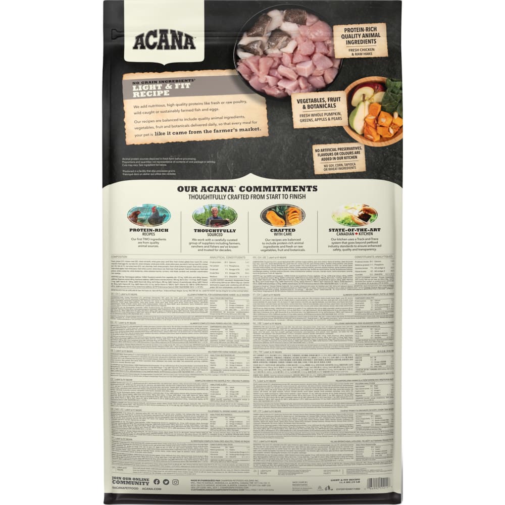 ACANA Dog Range Light & Fit 11,4 kg