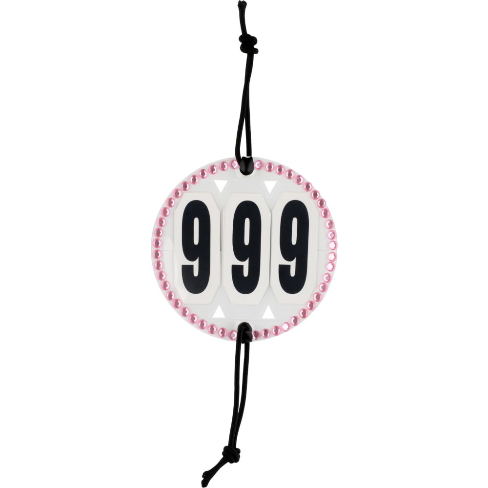 Stævnenummer m/krystal PINK