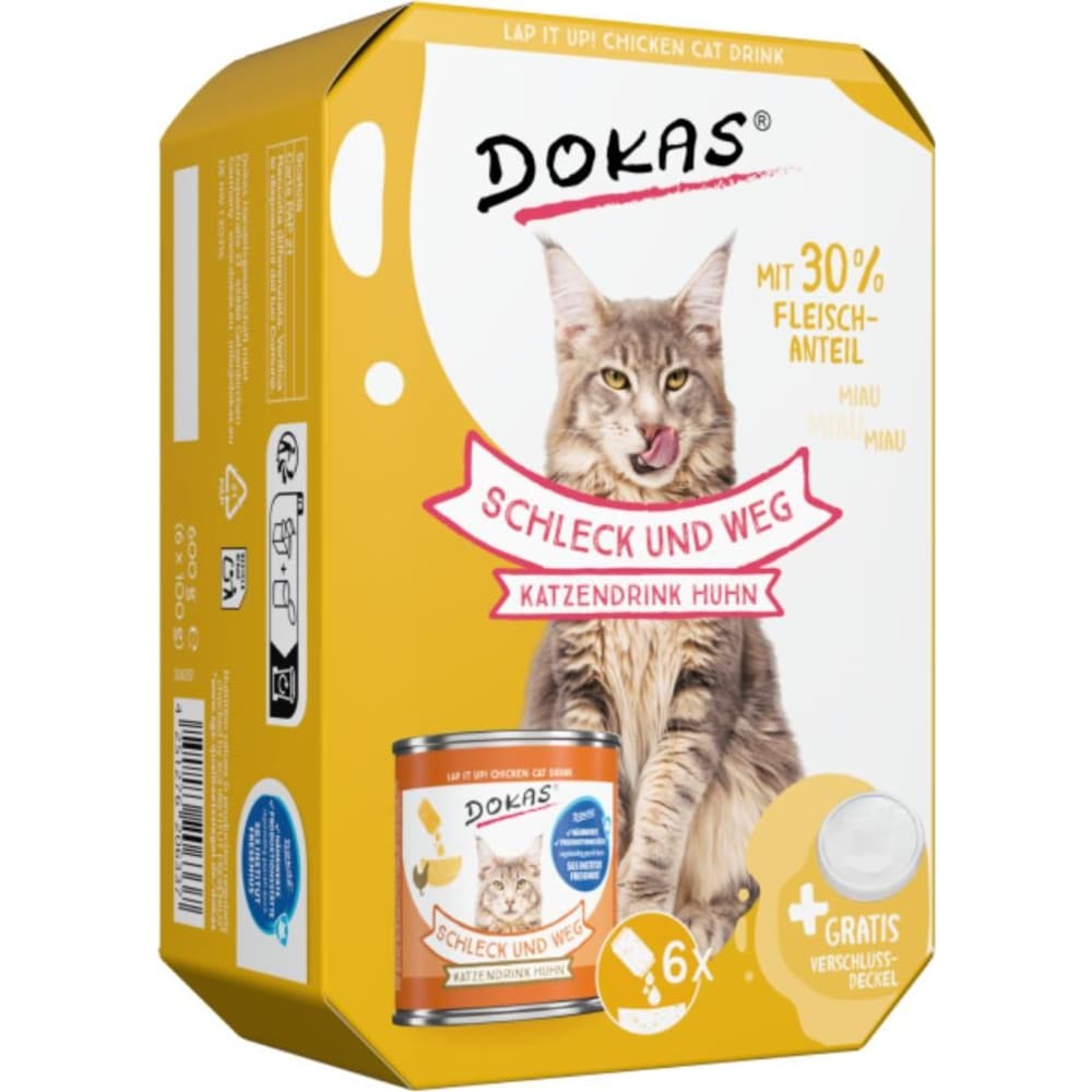 Dokas Lap it up Drik til katte, 6-pak