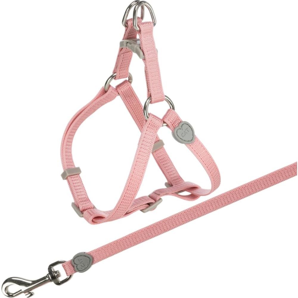 Kattesæt, sele og line i nylon