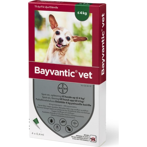 Bayvantic Vet Loppe- og Flåtmiddel til Hund 0-4 kg