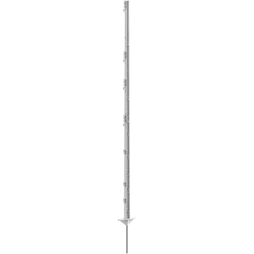 Hegnspæl, hvid plast, 14-tråd, 5 stk. - 150 cm