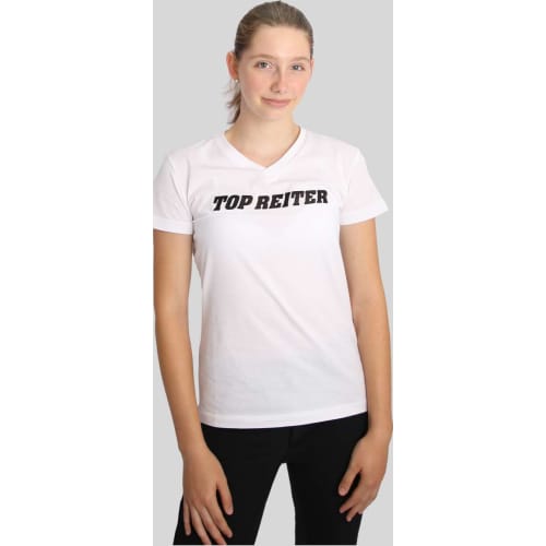 ødelagte Picket morfin TR-T-Shirt TOP REITER, Dame, hvid