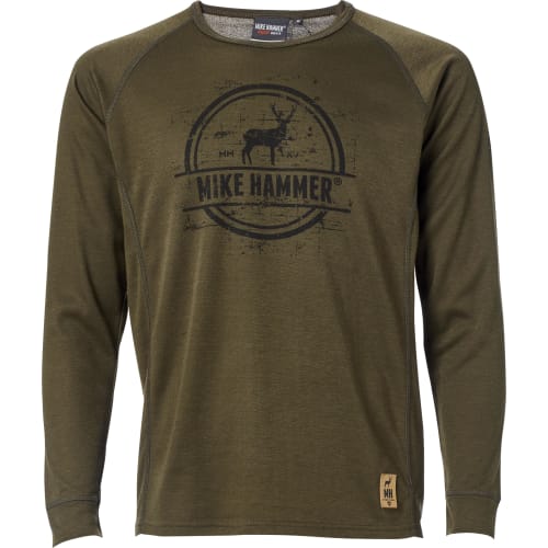 Mike Hammer Langærmet T-shirt, oliven