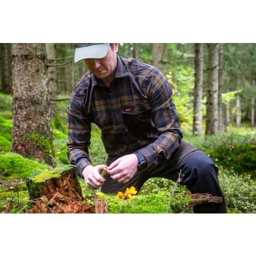 MikeH Basic jagtskjorte, gul/brun