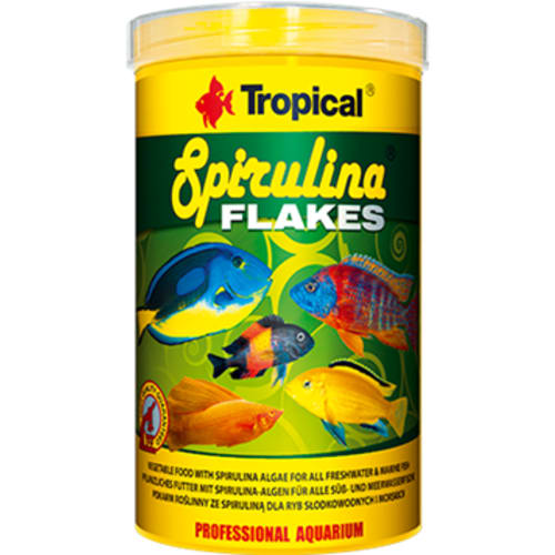 Akavariefisk, Spirulina Flakes, 250ml/50g