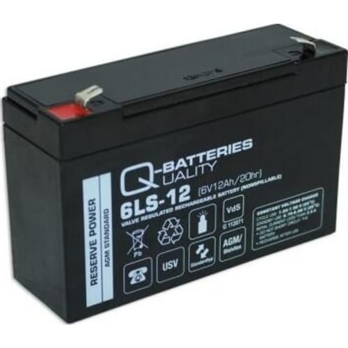 Q-BATTERIES 6 V batteri, genopladeligt, 12ah
