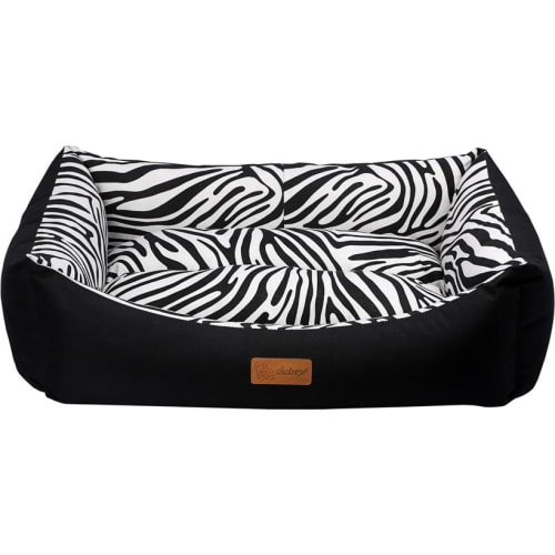 Hundeseng med løs pude, Zebra