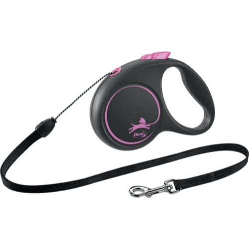 FLEXI Black Design snor 5 m, pink