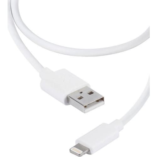 USB-A/Lightning kabel 1,2m. Hvid