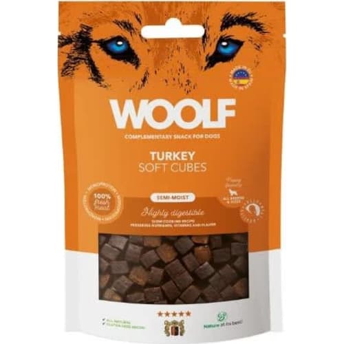 Woolf Soft Cubes Turkey, 100g