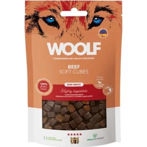 Woolf Soft Cubes Beef, 100g