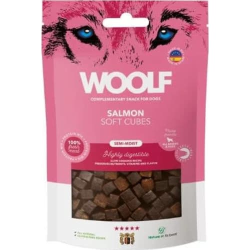 Woolf Soft Cubes Salmon, 100g