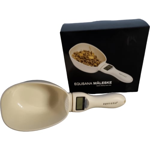 Equsana fodermål med digital vægt, hvid