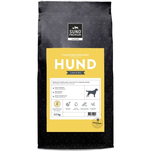 Sund Premium Hund Lam og Ris 12 kg