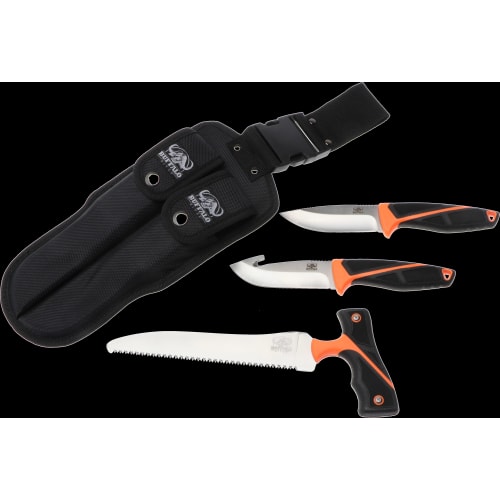 Knivsæt m 2 knive og 1 sav, nylon etui