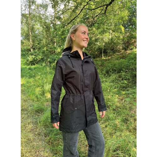 Regnjakke til kvinder, sort