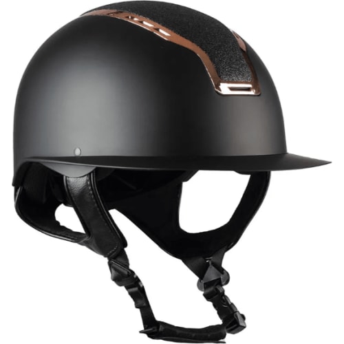 Ridehjelm Gaudi mat sort/rose, str. S-M