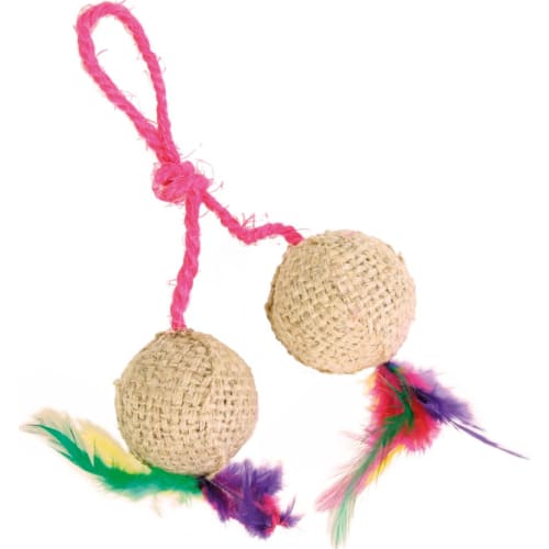 Kattelegetøj, 2 bolde med catnip, ø4,5