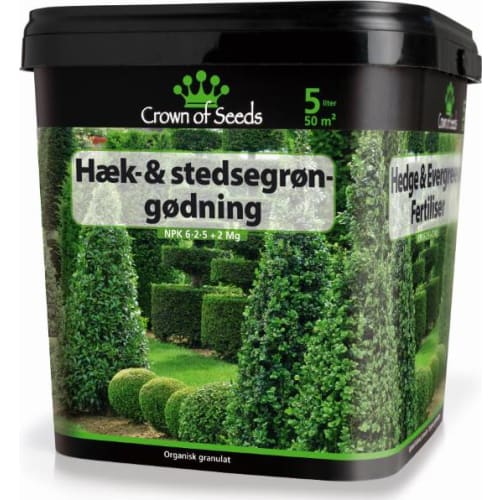 Gødning til hæk og stedsegrønt 5 ltr.