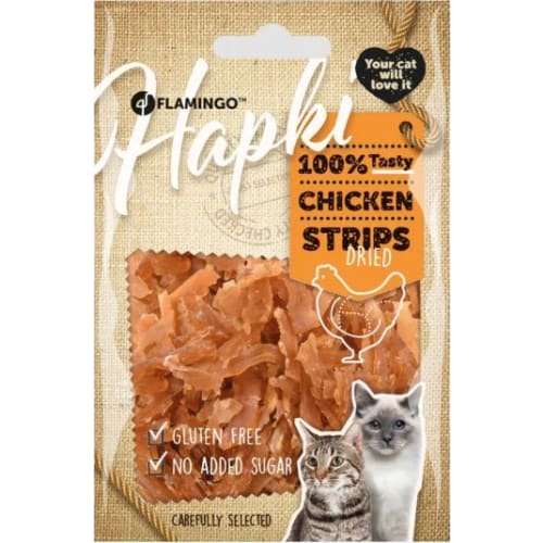 HAPKI Kyllingestrips til kat, 50 gr