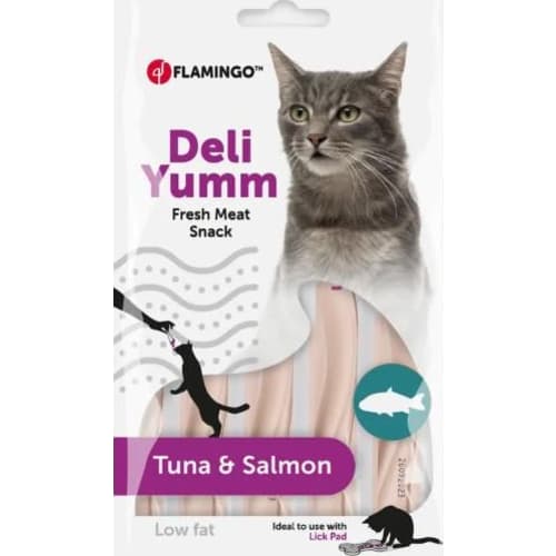Kattesnack Deli Yumm, Tun og laks, 70 gr