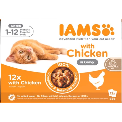 Vådfoder - Iams Cat Kitten, 12 x 85 g