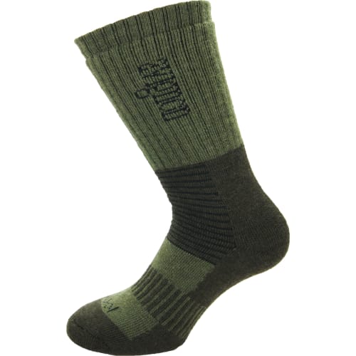 Jagtsok mid, 80% Merino-uld, grøn,