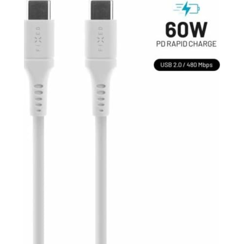 USB-C/USB-C kabel 60W 1,2m. Hvid