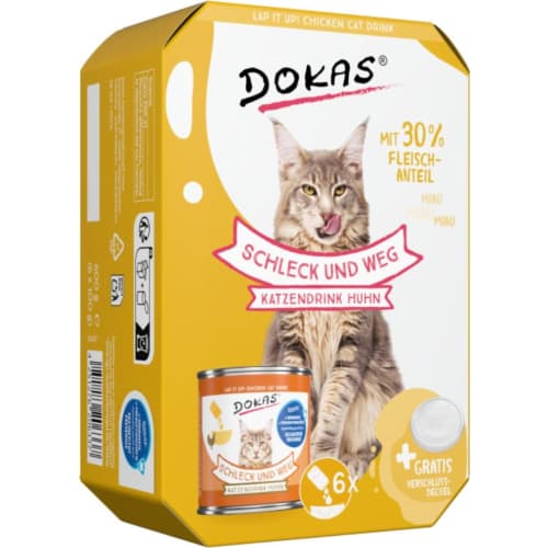 Dokas Lap it up Drik til katte, 6-pak