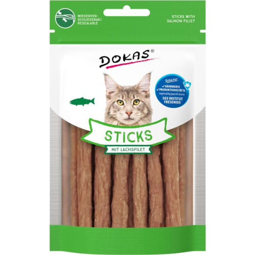 Dokas Sticks m. laksefilet 30 g (kat)